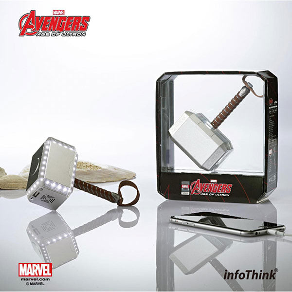 Marvel Avengers Thor Hammer USB Power Bank 5200mAh 10400mAh iphone External Battery