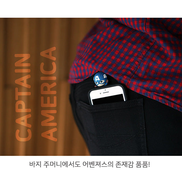 Marvel Mini Figure Card Slot Slide Cover Wallet iPhone Case Pocket XR XS Max shockproof