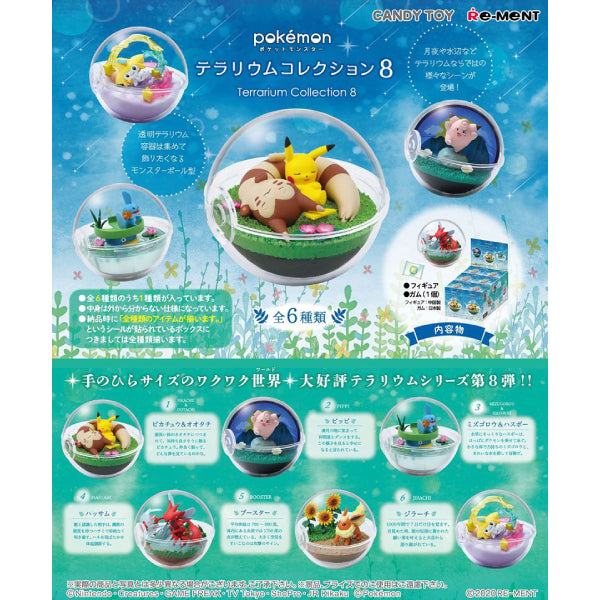 Pokemon Terrarium Collection 8 Pikachu Clefairy Scizor Flareon Figures
