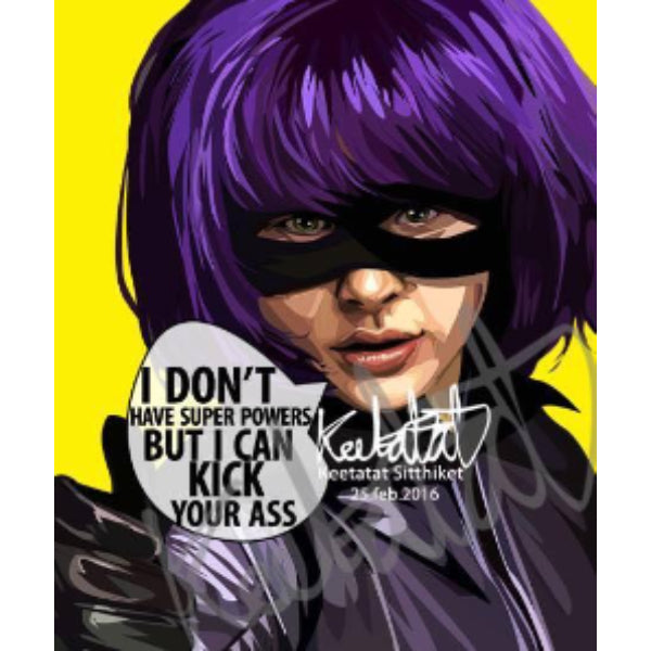 Pop Art Wall Decoration Drawing (Hit-Girl - Kick Ass) 掛畫