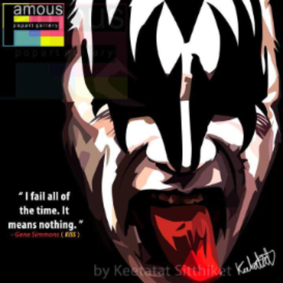 Pop Art Wall Decoration Drawing (Gene Simmons) 掛畫