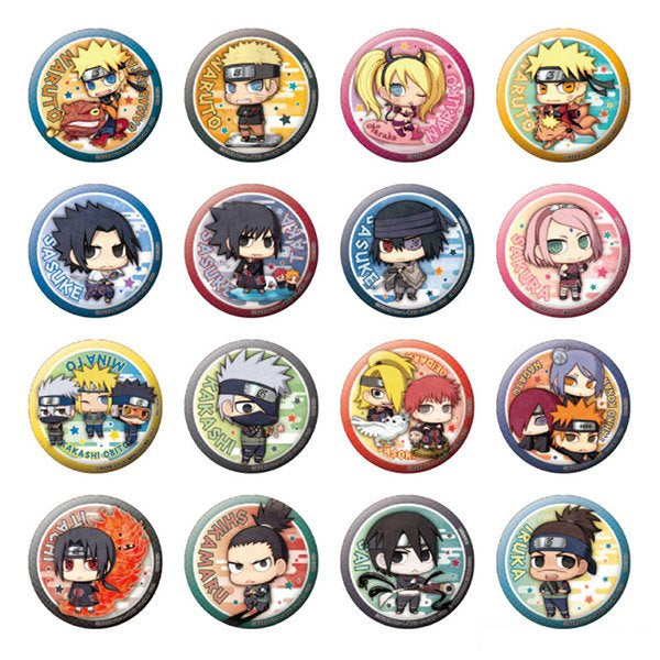 Metal Badge Collection Naruto New Era (repeat) 火影忍者 (box of 16)
