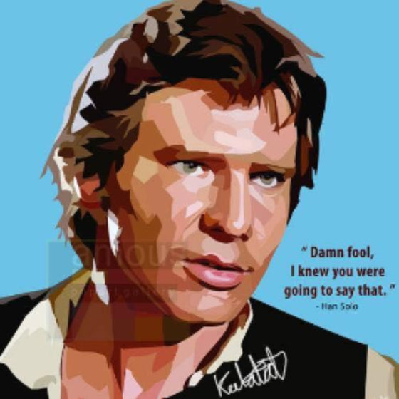 Pop Art Wall Decoration Drawing (Han Solo) 星球大戰 掛畫