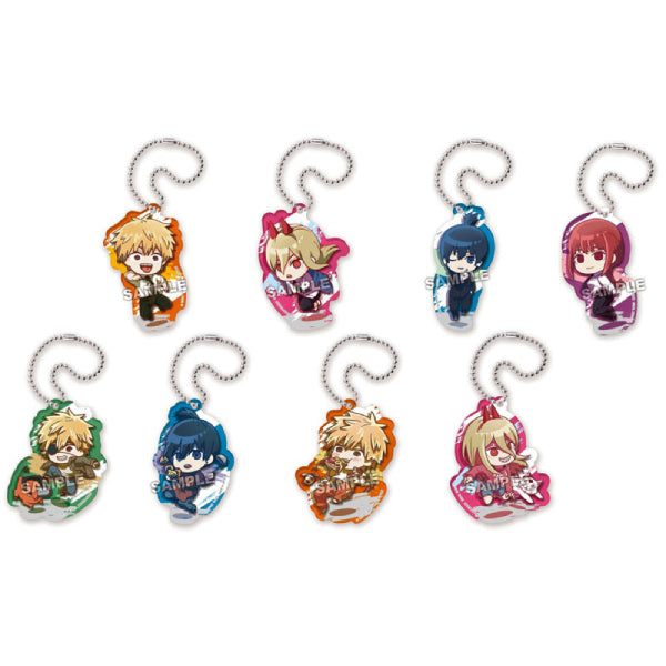 PyonColle Chainsaw Man Acrylic Keychain (set of 8) 鏈鋸人 電鋸人 淀治 電次 帕瓦 早川秋 瑪奇瑪 真紀真 波奇塔 鎖匙扣 掛飾 吊飾