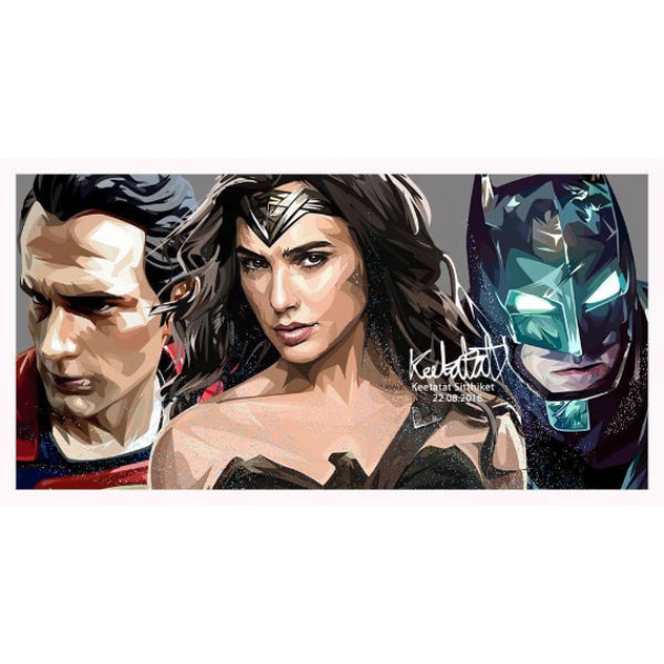 Pop Art Wall Decoration Drawing (Superman vs Wonder Woman vs Batman 2pcs Set) 超人 神奇女俠 蝙蝠俠 掛畫 DC