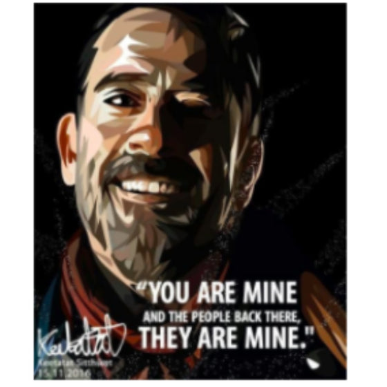 Pop Art Wall Decoration Drawing (Negan - You Are Mine) 掛畫