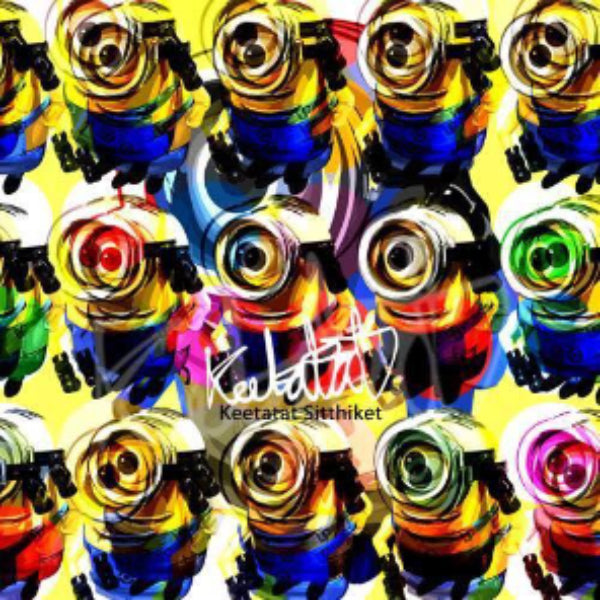 Pop Art Wall Decoration Drawing (Minions Colorful) 迷你兵團 掛畫