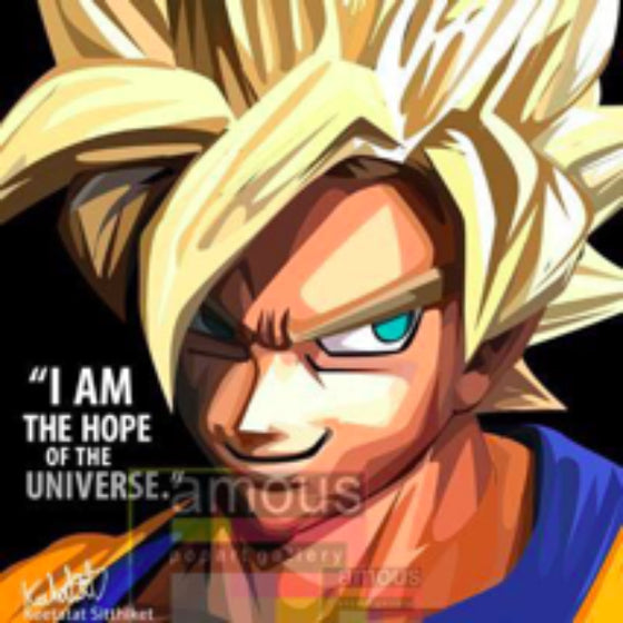 Pop Art Wall Decoration Drawing (Son Goku Son Guko I Am The Hope) 龍珠 孫悟空 掛畫