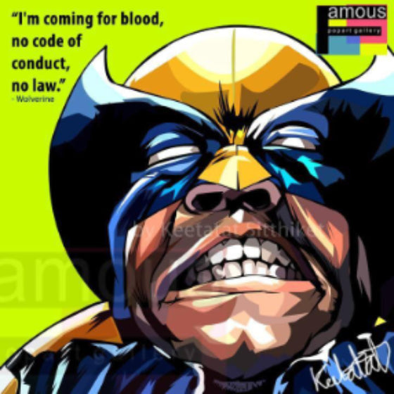 Pop Art Wall Decoration Drawing (Wolverine) 狼人 掛畫 Marvel