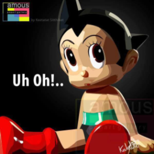Pop Art Wall Decoration Drawing (Astro Boy Uh Oh!) 小飛俠阿童木 掛畫