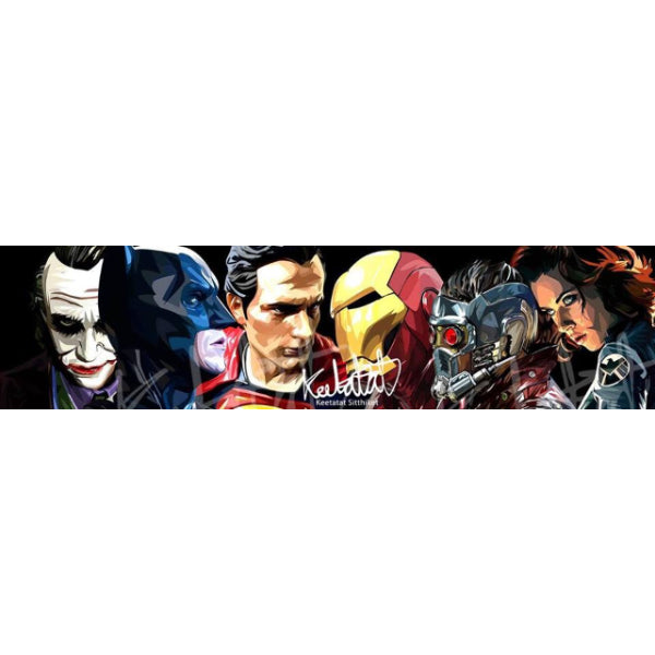 Pop Art Wall Decoration Drawing (Heroes Set Joker Star Lord Black Widow 4ps) 蝙蝠俠 Batman 小丑 星爵 Ironman 鐵甲奇俠 黑寡婦 掛畫 Marvel DC