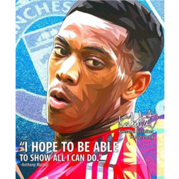 Pop Art Wall Decoration Drawing 掛畫 (Anthony Martial - I hope to be able to show all I can do)