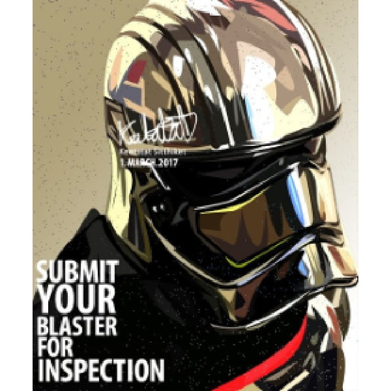 Pop Art Wall Decoration Drawing (Star Wars Captain Phasma - Submit Your Blaster for Inspection) 星球大戰 掛畫