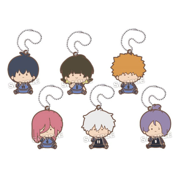 Chabichabi Blue Lock Rubber Keychain (set of 6) 藍色監獄 鎖匙扣 掛飾 吊飾