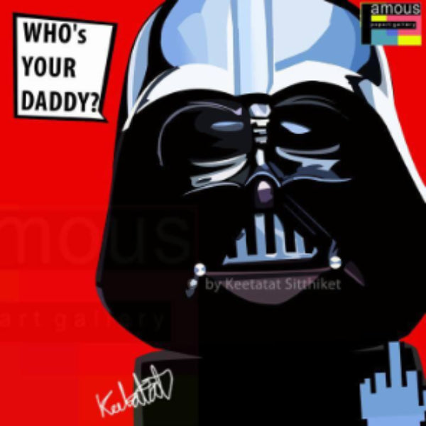 Pop Art Wall Decoration Drawing (Darth Vader Who's your daddy) 星球大戰 黑武士 掛畫