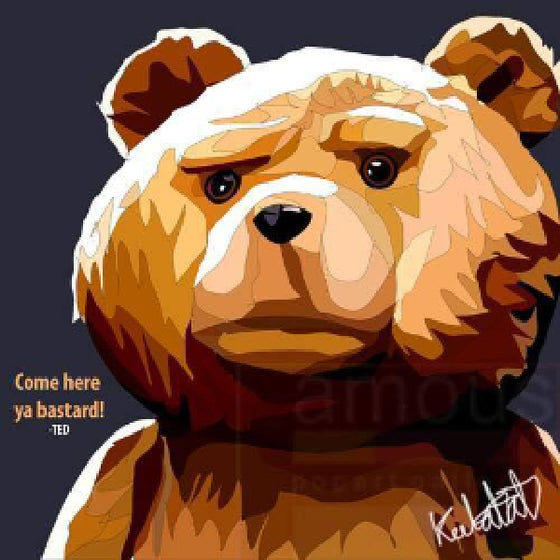 Pop Art Wall Decoration Drawing (Ted) 賤熊30 掛畫