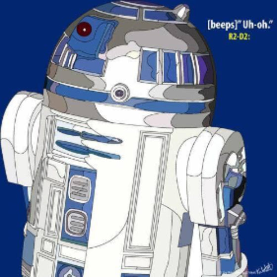 Pop Art Wall Decoration Drawing (Star Wars R2D2) 星球大戰 掛畫