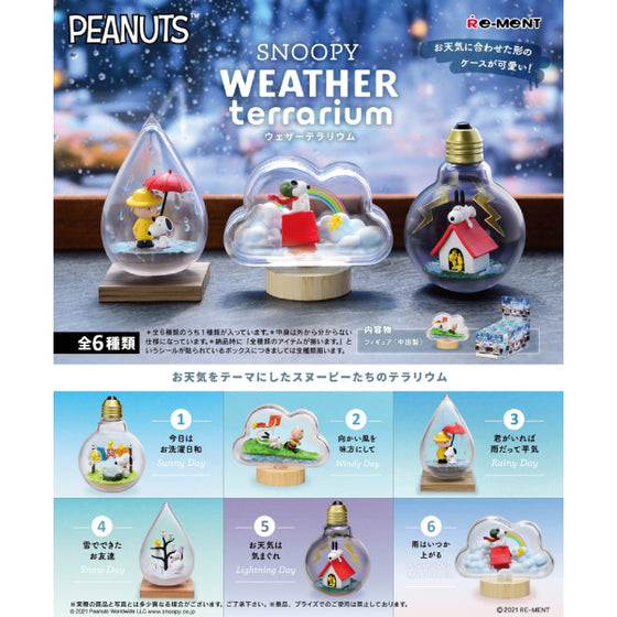 RE-MENT - SNOOPY Weather Terrarium (Set of 6) (2021 JUN Resale Ver.)