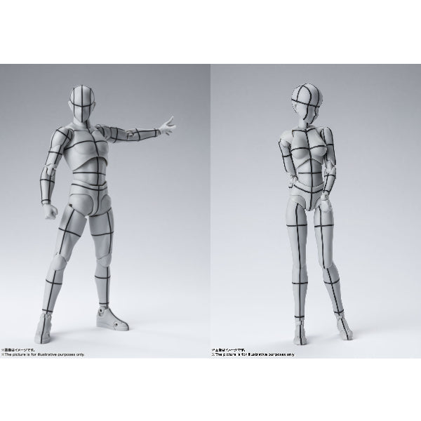 S.H.Figuarts Body-kun & Body-chan -Wire Frame- (Gray Color Ver.)