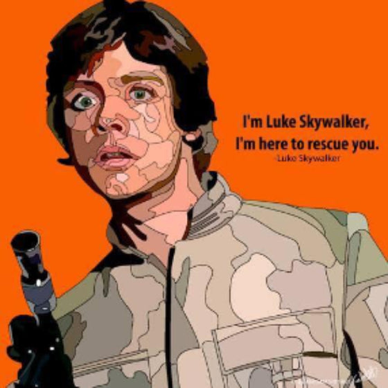 Pop Art Wall Decoration Drawing (Luke Skywalker) 星球大戰 掛畫