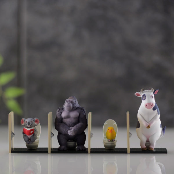 minQ Kunio Sato's Animals "Toilet Time 2" (Kind of 4; a set of 6)