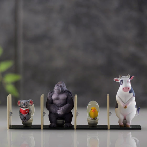 minQ Kunio Sato's Animals "Toilet Time 2" (Kind of 4; a set of 6)