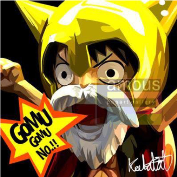 Pop Art Wall Decoration Drawing (Luffy Gomu) 海賊王 路飛