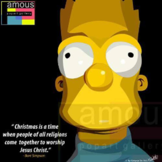 Pop Art Wall Decoration Drawing (Bart Simpson) 掛畫
