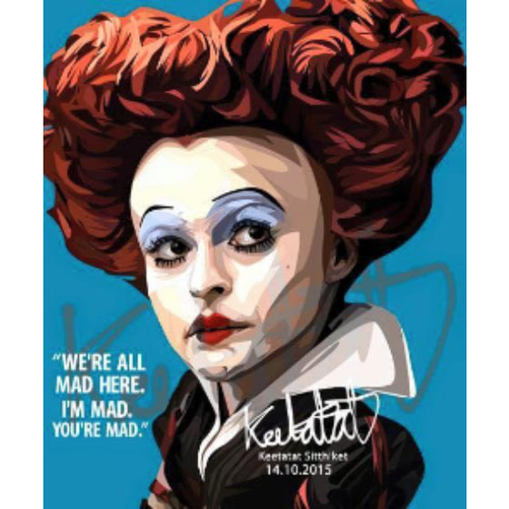 Pop Art Wall Decoration Drawing (Red Queen) 愛麗絲夢遊仙境 Alice in Wonderland 紅心皇后 掛畫