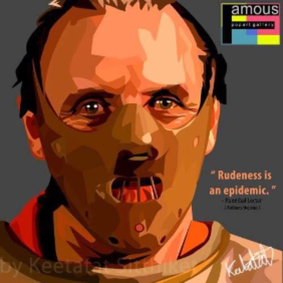 Pop Art Wall Decoration Drawing (Hannibal Lecter) 沉默的殺機 Hannibal Lector 掛畫