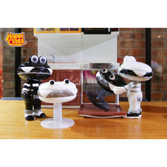 Happi Class - Burger Kun Bond & Hunt - Chair (Black / White) 漢堡君