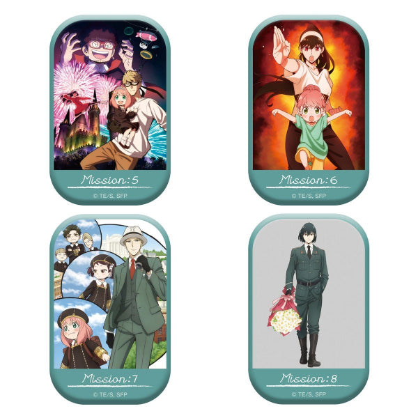 SPY x FAMILY Square Can Badge MISSION 間諜家家酒 (4 variants)