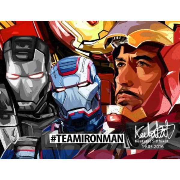 Pop Art Wall Decoration Drawing (# Team Iron Man 2pcs) 鐵甲奇俠 掛畫 Marvel