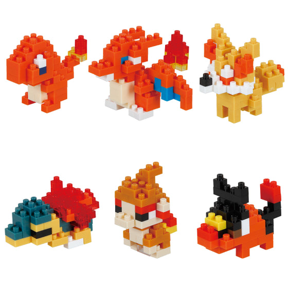Mini Nano NBMC_11 Pokemon Flame Type (Set of 6)