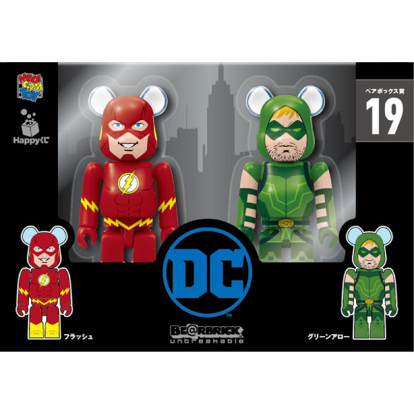 BE@RBRICK Happy Lottery Ver. DC Flash & Arrow 100% Set