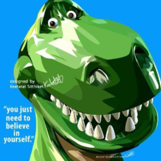 Pop Art Wall Decoration Drawing (Toy Story Rex) 反斗奇兵 抱抱龍 掛畫