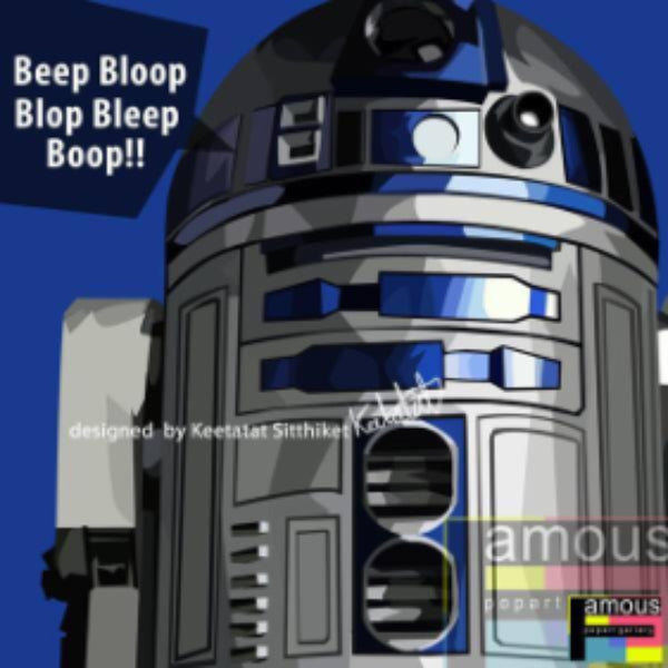 Pop Art Wall Decoration Drawing (R2D2 - New) 星球大戰 掛畫