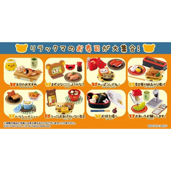 Re-ment - Rilakkuma Sushi Mini Figures (Resale)(Set of 8)