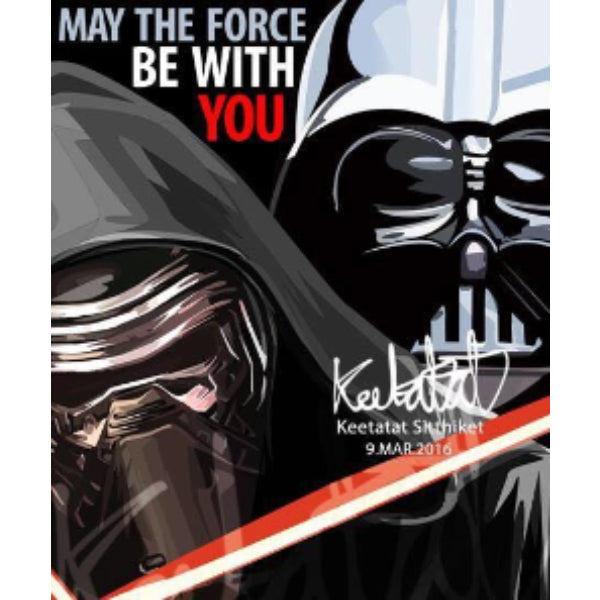 Pop Art Wall Decoration Drawing (Kylo VS Darth Vader May The Force Be With You) 星球大戰 黑武士 掛畫