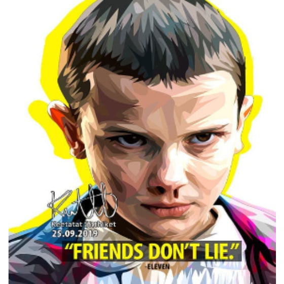 Pop Art Wall Decoration Drawing (Eleven - Friends don't lie) 怪奇物語 Stranger Things 掛畫