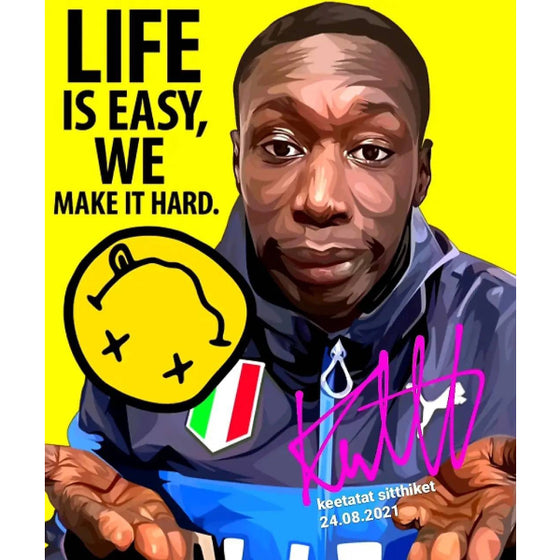 Pop Art Wall Decoration Drawing (Life is easy We make it hard)