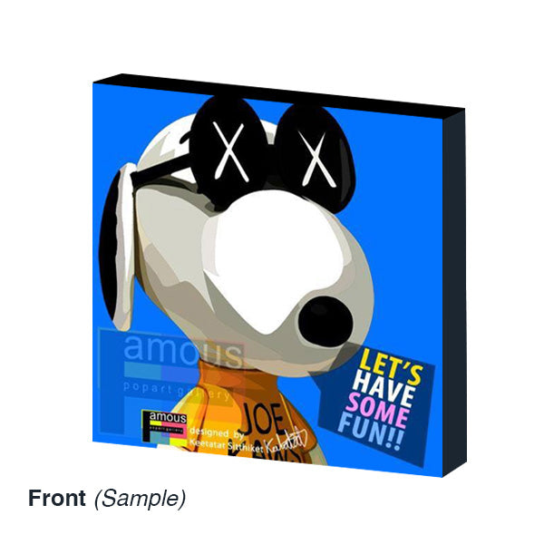 Pop Art Drawing Wall Poster Decoration Snoopy Front-Demo Wood Framed Sample Display