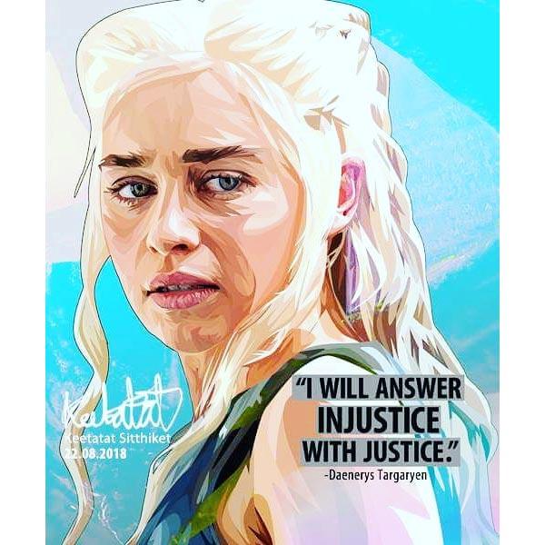 Pop Art Poster Wall Decoration Drawing Game of Thrones Daenerys Targaryen Dany