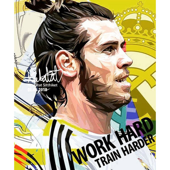 Pop Art Poster Wall Decoration Drawing Gareth Bale Real Madrid