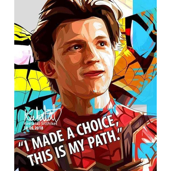 Pop Art Poster Wall Decoration Drawing Marvel Avengers Endgame Peter Parker Spiderman Made A Choice
