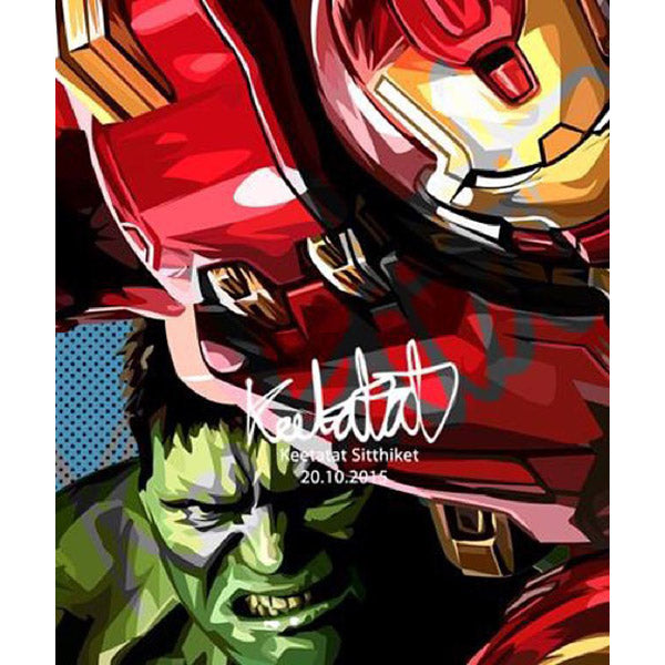 Pop Art Poster Wall Decoration Marvel Hulkbuster Vs Hulk