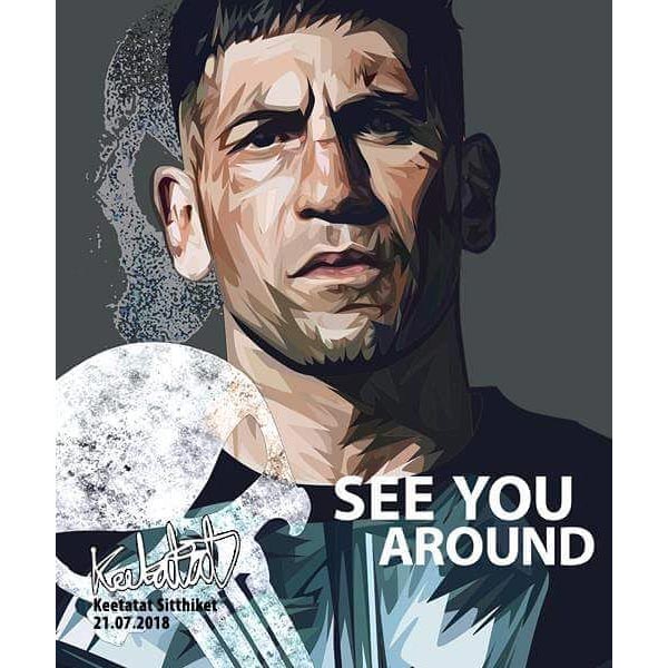 Pop Art Poster Wall Decoration Drawing Marvel The Punisher