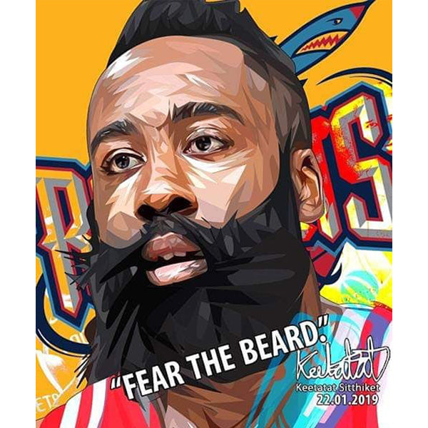 Pop Art Poster Wall Decoration Drawing NBA James Harden