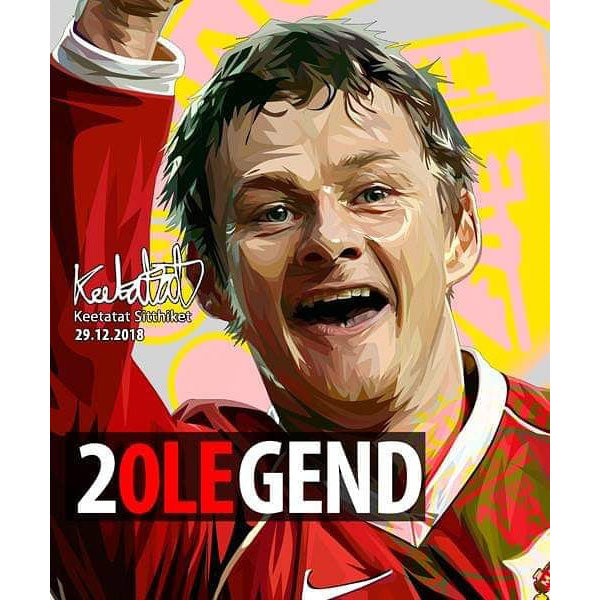 Pop Art Poster Wall Decoration Drawing Ole Gunnar Solskjaer Manchester United Football