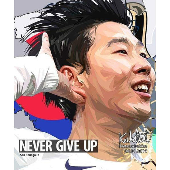Pop Art Poster Wall Decoration Drawing Son Heung Min Tottenham Hotspur